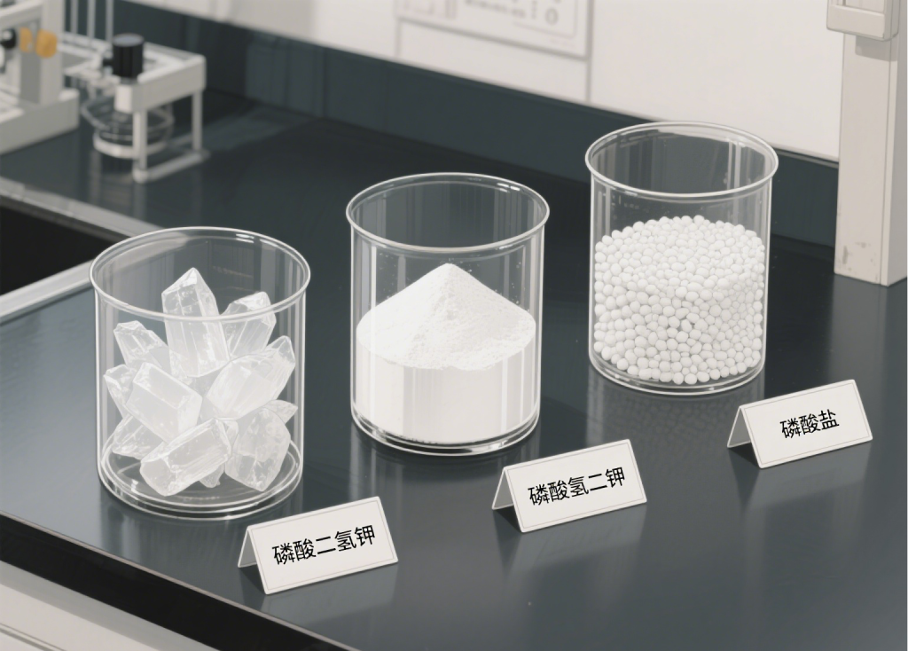 The difference between potassium dihydrogen phosphate/dipotassium hydrogen phosphate and phosphate